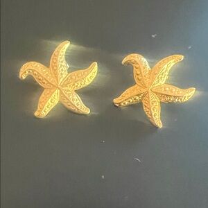 Gold Starfish Earrings